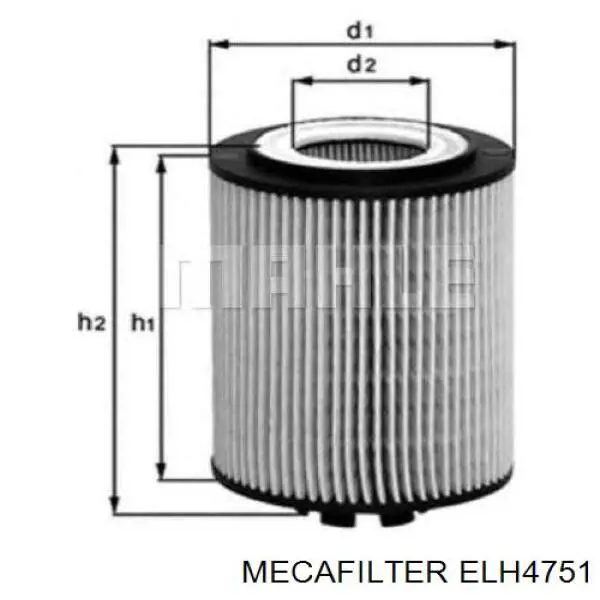 Фильтр очистки масла центробежный Mecafilter ELH4751 цена, от 6.90 USD
