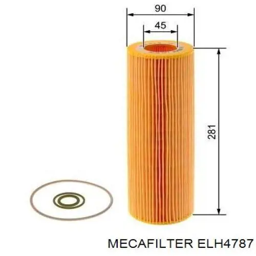 Масляный фильтр ELH4787 Mecafilter