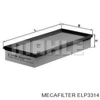 Купить ELP3314 Mecafilter Автомобильный фильтр воздуха