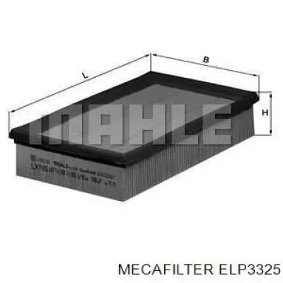 ELP3325 Mecafilter Воздушный фильтр двигателя