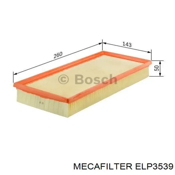 Воздушный фильтр ELP3539 Mecafilter