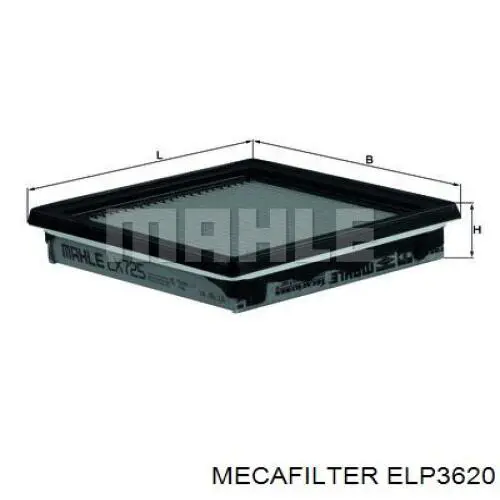 Filtro de aire ELP3620 Mecafilter