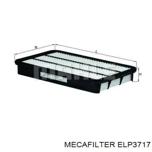 Filtro de aire ELP3717 Mecafilter