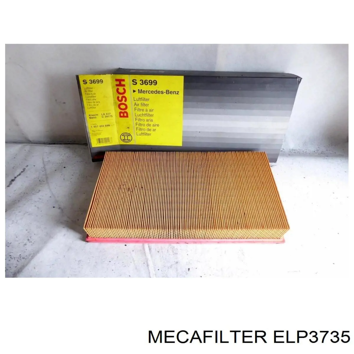 ELP3735 Mecafilter Воздушный фильтр двигателя