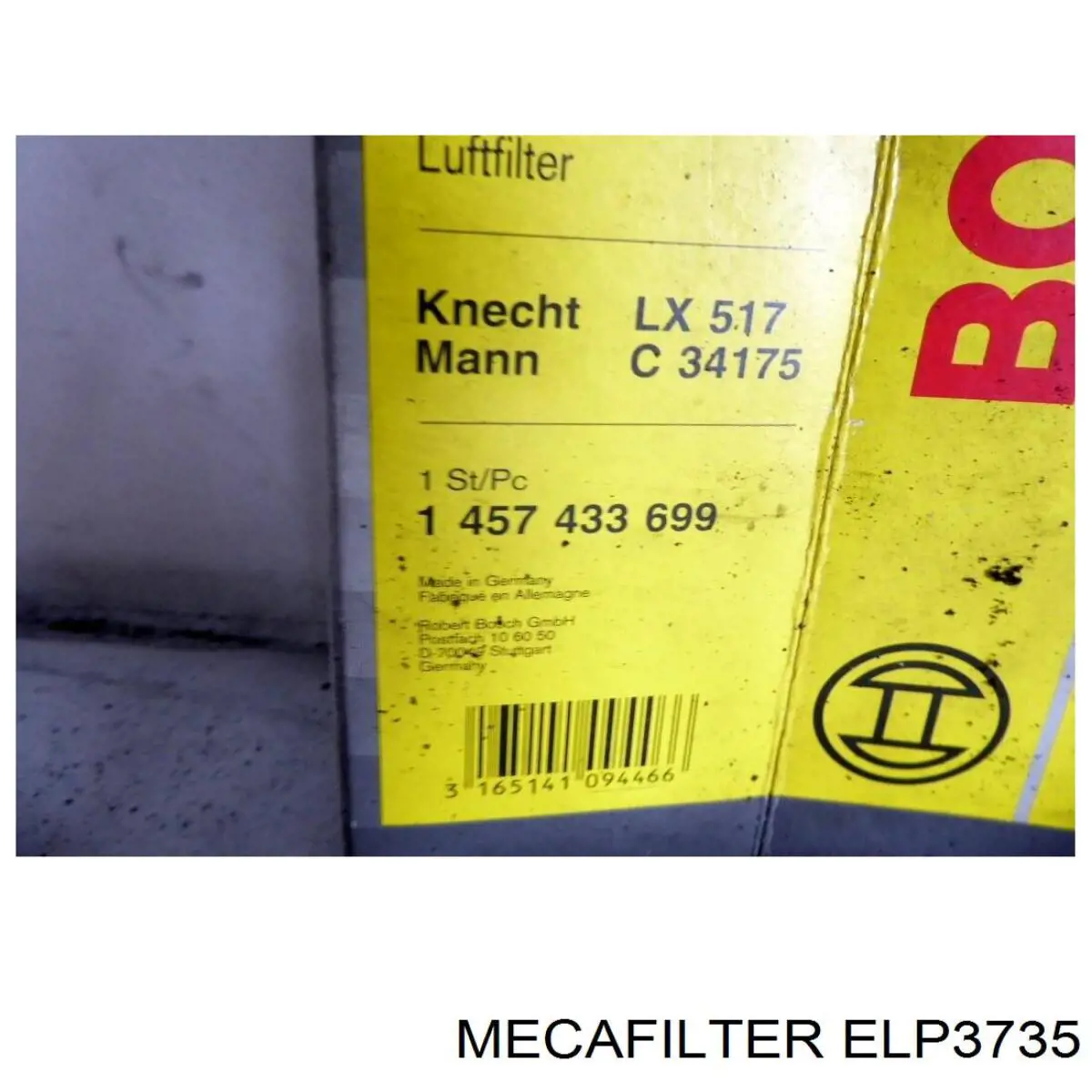 Элемент воздушного фильтра Mecafilter ELP3735 цена, от 5.46 USD