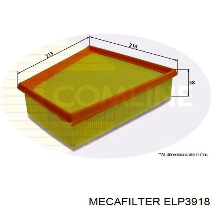 Купить ELP3918 Mecafilter Автомобильный фильтр воздуха