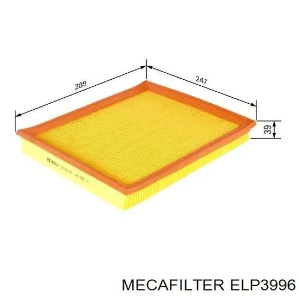 Элемент воздушного фильтра Mecafilter ELP3996 цена, от 6.76 USD