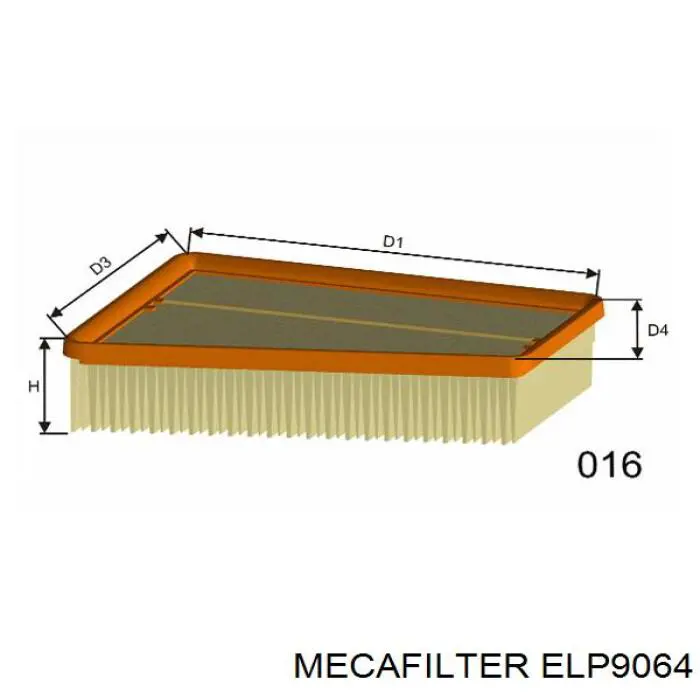 Элемент воздушного фильтра Mecafilter ELP9064 цена, от 8.65 USD