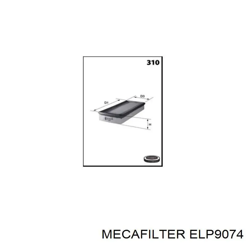 Воздушный фильтр ELP9074 Mecafilter