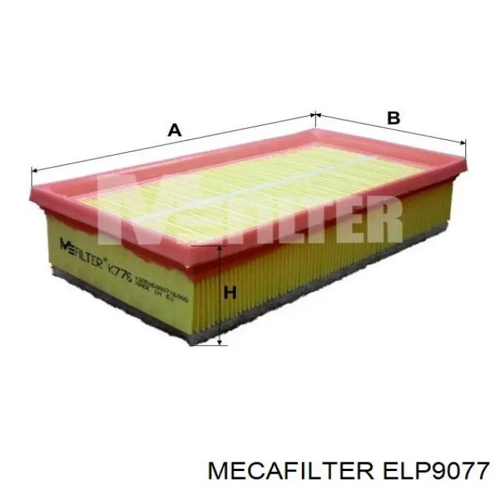 Воздушный фильтр ELP9077 Mecafilter