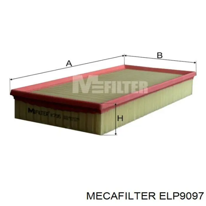 Filtro de aire ELP9097 Mecafilter