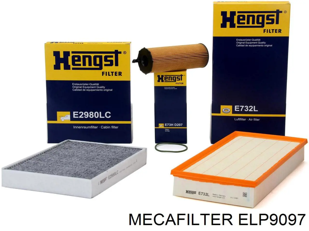 ELP9097 Mecafilter Воздушный фильтр двигателя