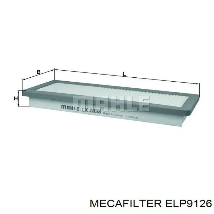 ELP9126 Mecafilter Воздушный фильтр двигателя