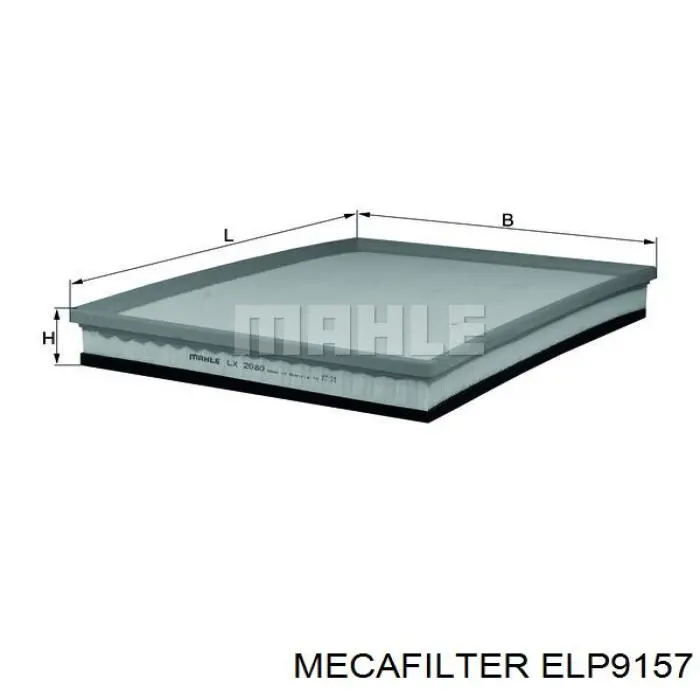 ELP9157 Mecafilter Воздушный фильтр двигателя