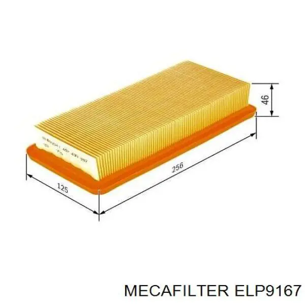 Купить ELP9167 Mecafilter Автомобильный фильтр воздуха