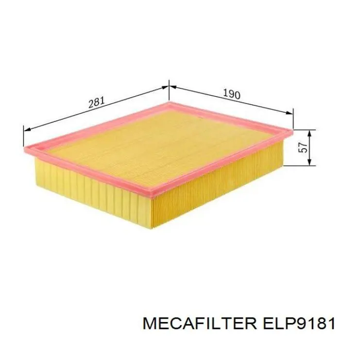 Купить ELP9181 Mecafilter Автомобильный фильтр воздуха