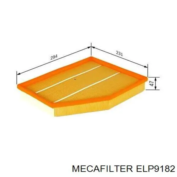 Фильтр воздушный Mecafilter ELP9182