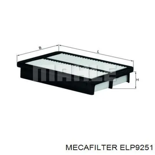 Купить ELP9251 Mecafilter Автомобильный фильтр воздуха