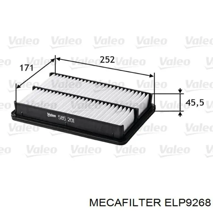 Элемент воздушного фильтра Mecafilter ELP9268 цена, от 5.41 USD