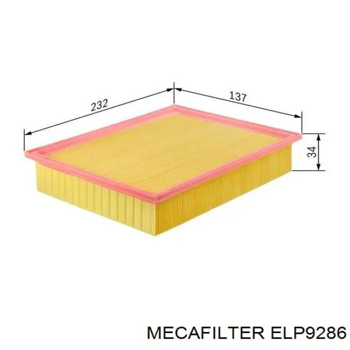 Купить ELP9286 Mecafilter Автомобильный фильтр воздуха