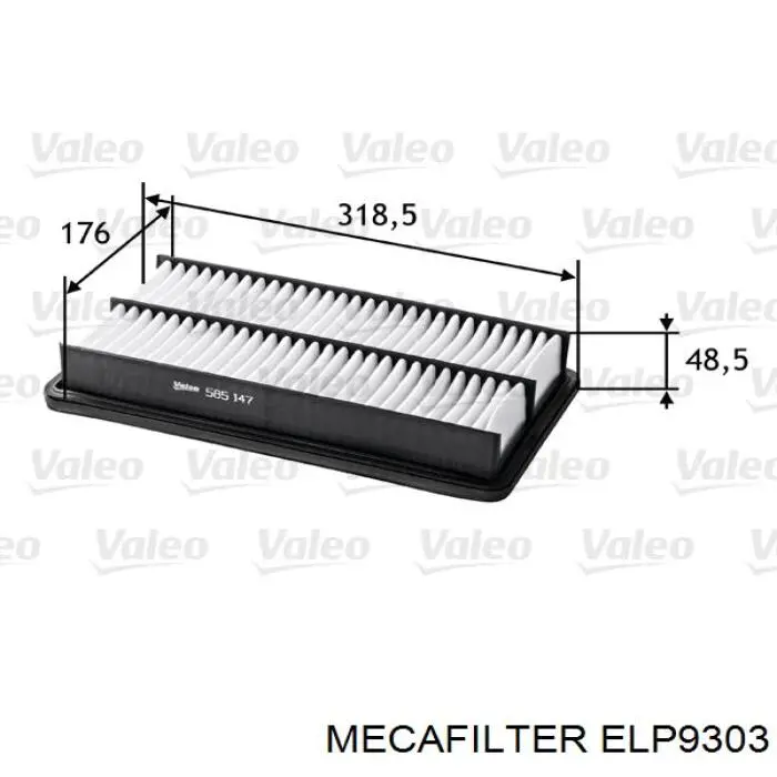 Воздушный фильтр ELP9303 Mecafilter