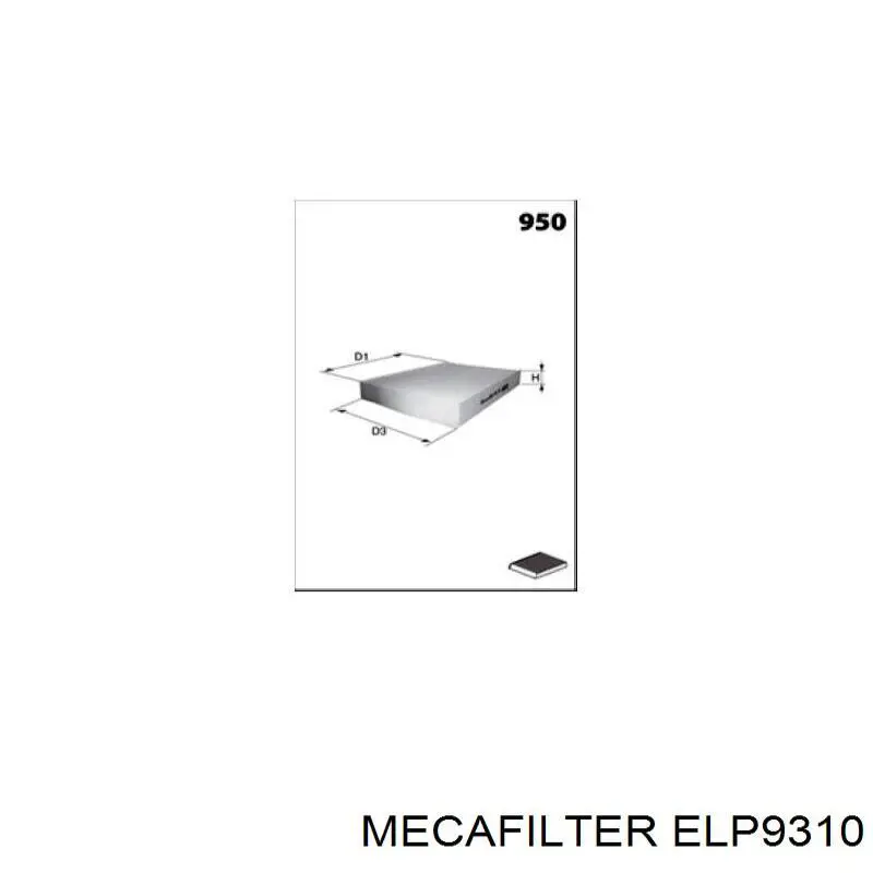 Воздушный фильтр ELP9310 Mecafilter