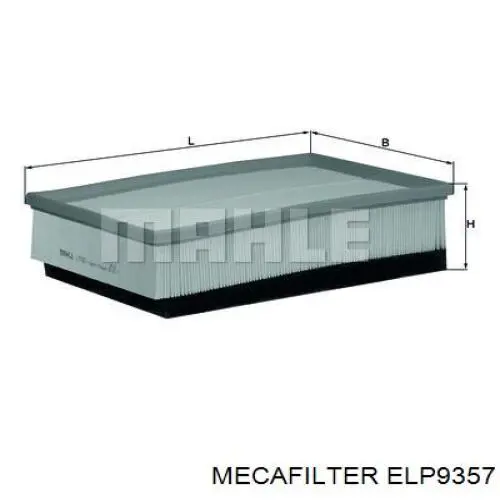 ELP9357 Mecafilter Воздушный фильтр двигателя