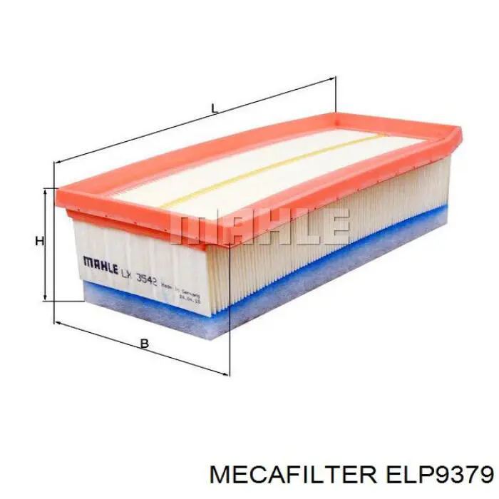 Воздушный фильтр ELP9379 Mecafilter