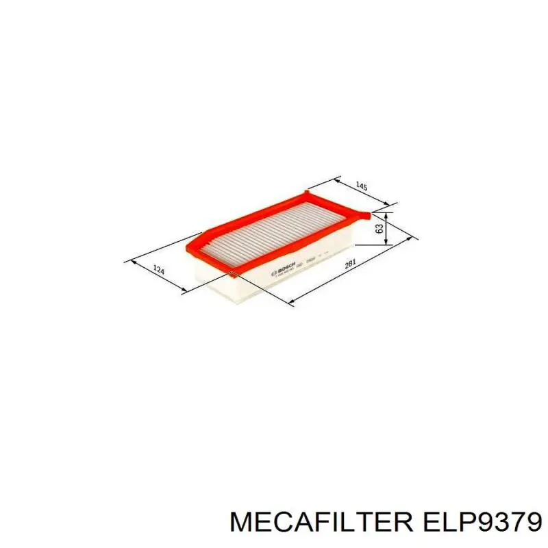 Купить ELP9379 Mecafilter Автомобильный фильтр воздуха