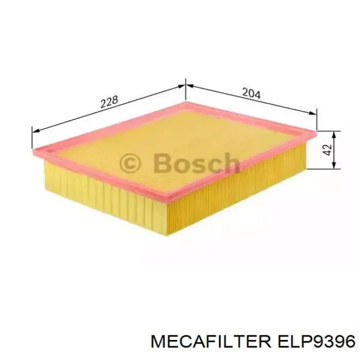 Элемент воздушного фильтра Mecafilter ELP9396 цена, от 11.08 USD