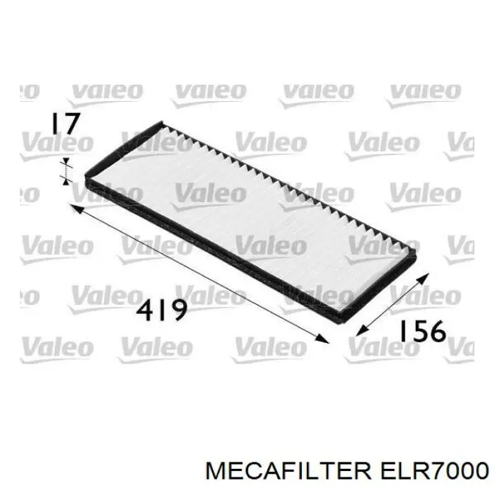 ELR7000 Mecafilter Внутрисалонный фильтр