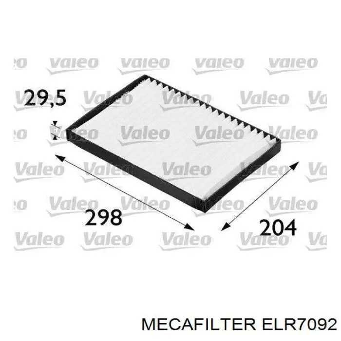 Купить ELR7092 Mecafilter Фильтр салона угольный