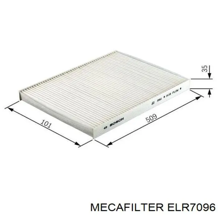 Фильтр воздушный отопителя Mecafilter ELR7096 цена, от 6.20 USD