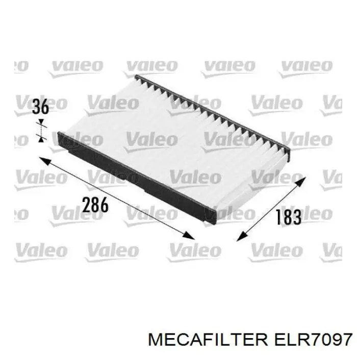 Фильтр воздушный отопителя Mecafilter ELR7097 цена, от 4.70 USD