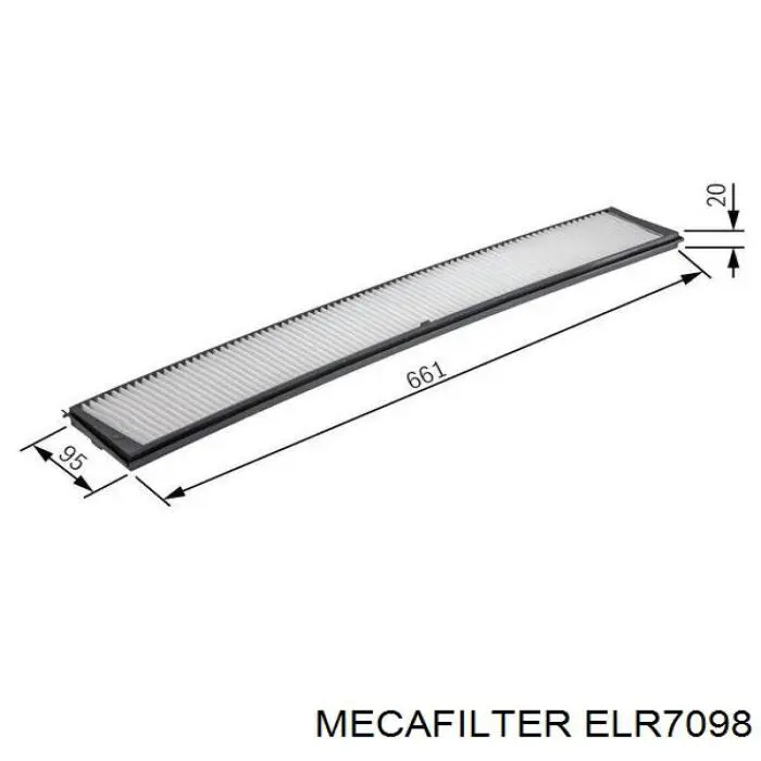 Купить ELR7098 Mecafilter Фильтр салона угольный