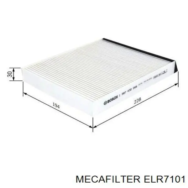 Купить ELR7101 Mecafilter Фильтр салона угольный