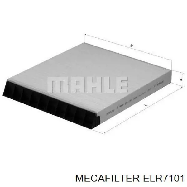 ELR7101 Mecafilter Внутрисалонный фильтр