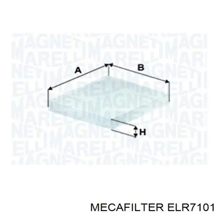 Фильтр воздушный отопителя Mecafilter ELR7101 цена, от 6.30 USD