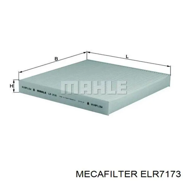 Filtro de habitáculo ELR7173 Mecafilter