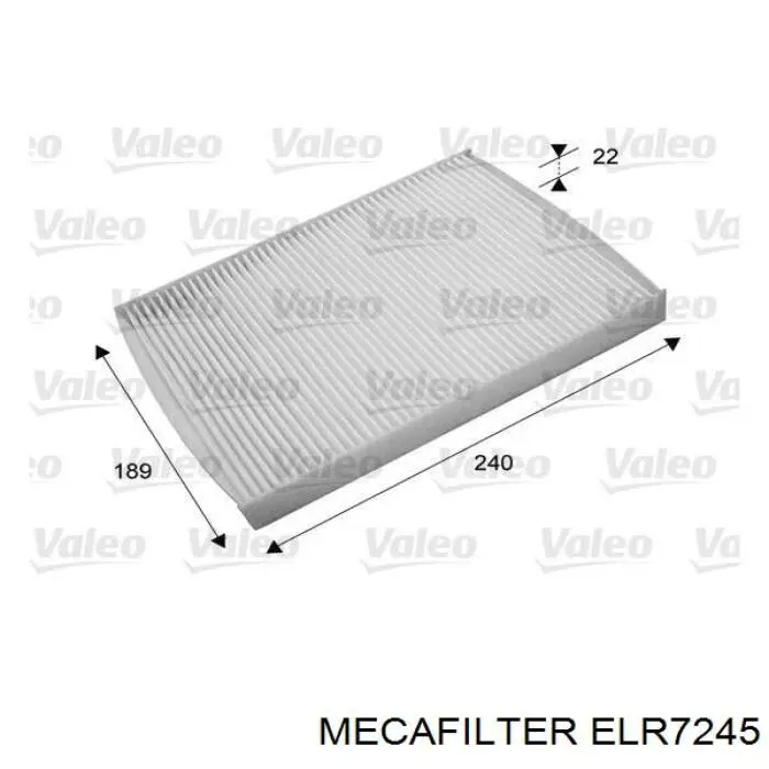 ELR7245 Mecafilter Внутрисалонный фильтр