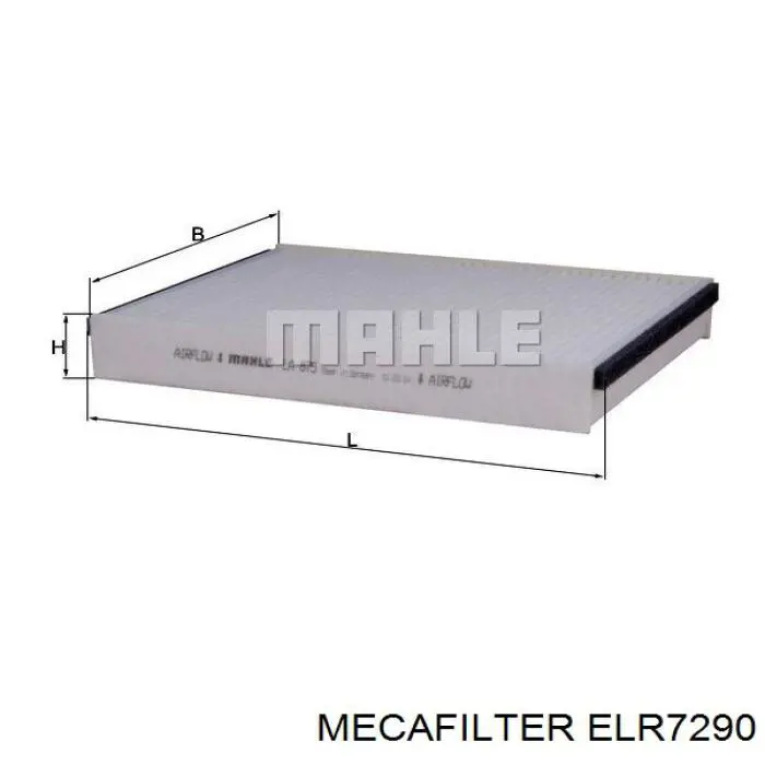Фильтр салона ELR7290 Mecafilter