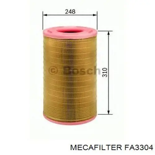 Элемент воздушного фильтра Mecafilter FA3304 цена, от 44.49 USD