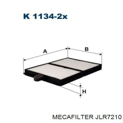 Фильтр воздушный отопителя Mecafilter JLR7210 цена, от 9.79 USD