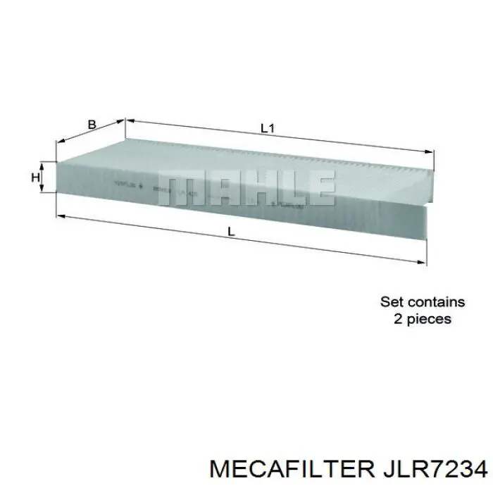 Filtro de habitáculo JLR7234 Mecafilter