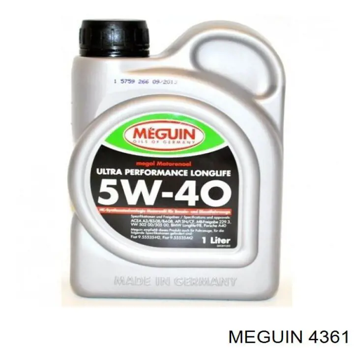 Моторное масло Meguin Megol Ultra Perf LongL 5W-40 Синтетическое 1л (4361)