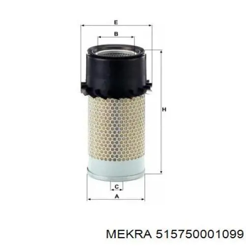 Купить 515750001099 Mekra Наружное зеркало левое