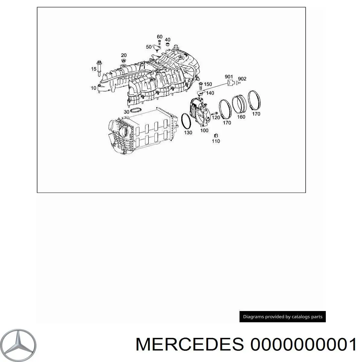 0000000001 Mercedes Sinal de parada traseiro adicional