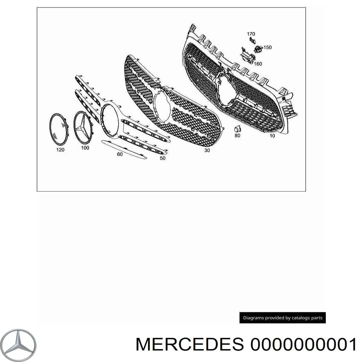 Sinal de parada traseiro adicional 0000000001 Mercedes