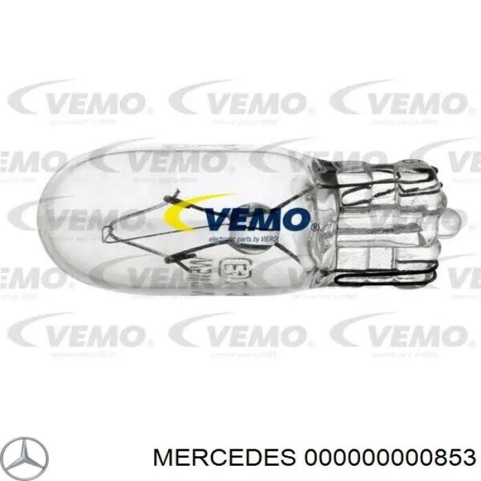 Лампочка плафона освещения салона/кабины Mercedes 000000000853