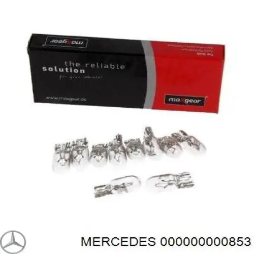 Лампочка плафона освещения салона/кабины Mercedes 000000000853 цена, от 0.52 USD